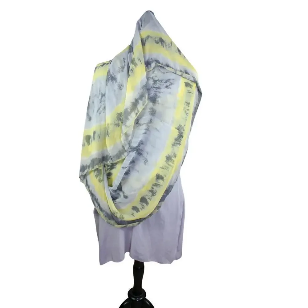 Betsey Johnson Maxi Dress Blouson Halter Gray Yellow Layered Beach 10